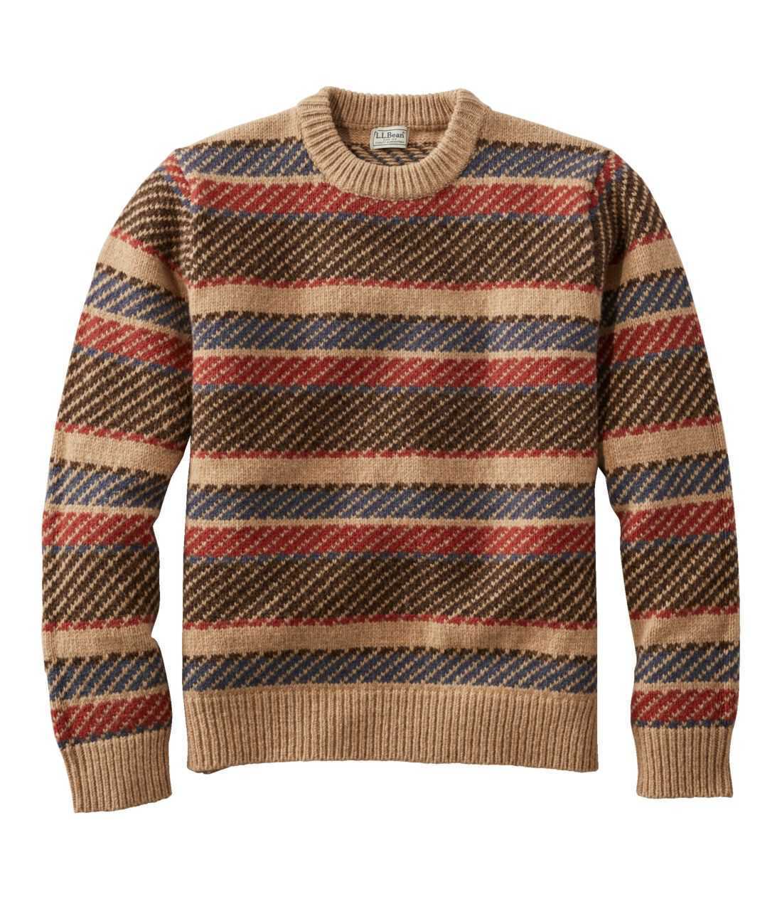 L.L.Bean Classic Ragg Wool Sweater, Crewneck Fair Isle