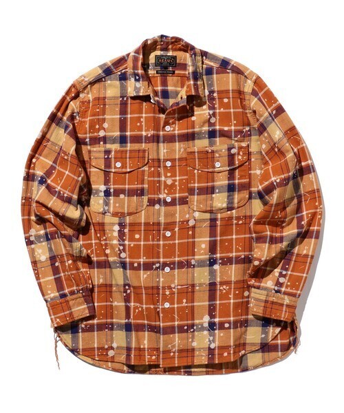 BEAMS PLUS スプラッシュブリーチ ネルチェック ワークシャツ クラシックフィット