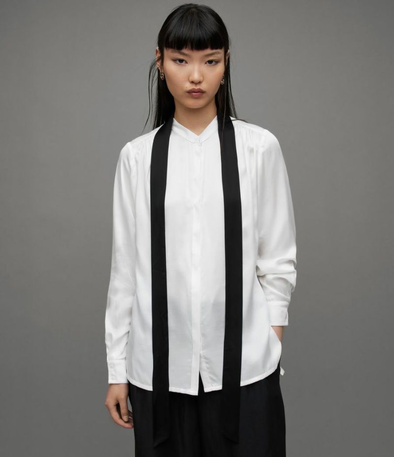 ALLSAINTS TONI SILK BLEND SHIRT