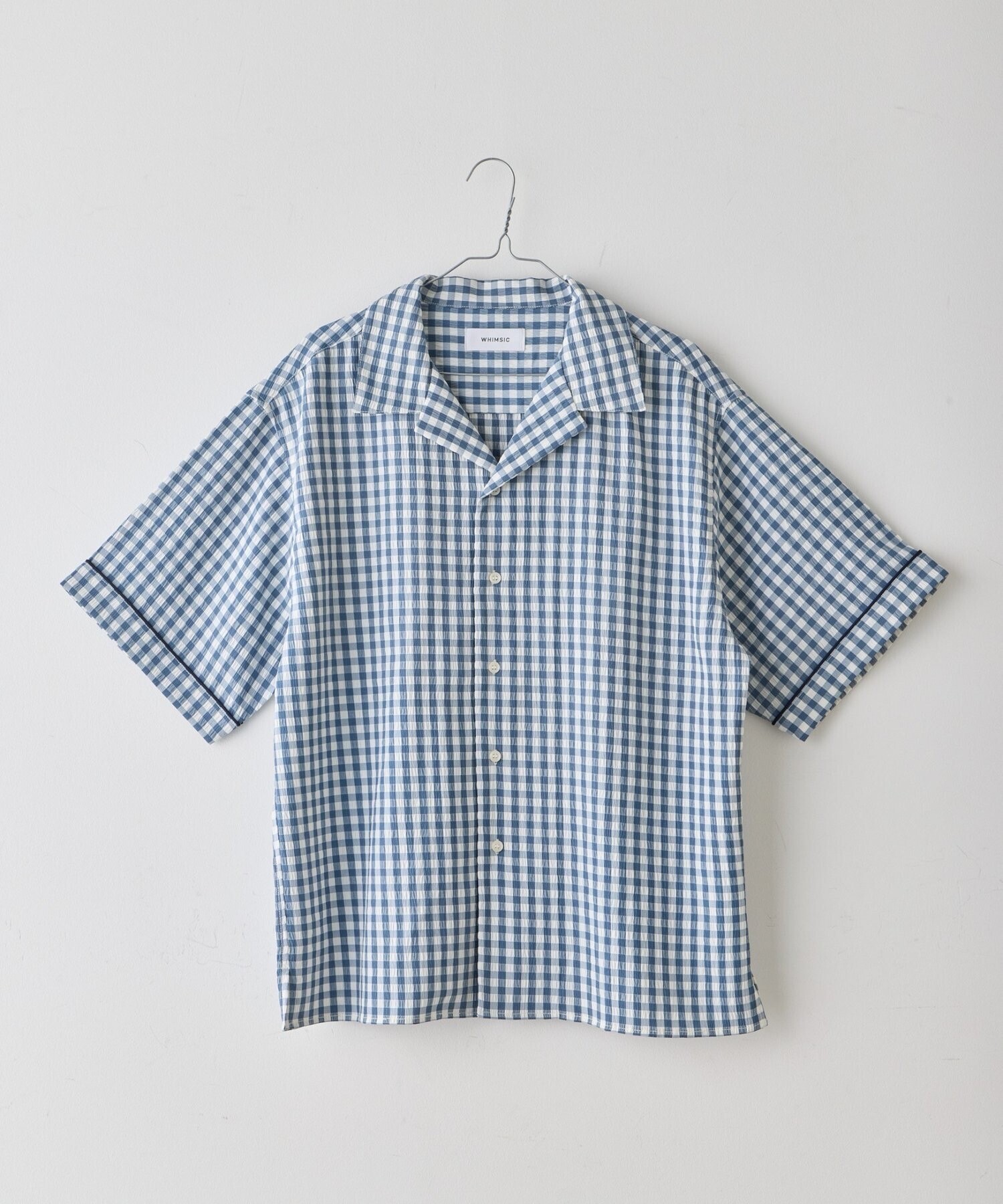 WHIMSIC 【UNISEX】ギンガムチェックバンダナ付きスリーピングシャツ