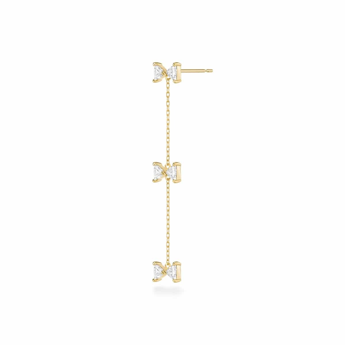AHKAH セブロントリプレットダイヤモンド ピアス