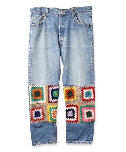 DISCOVERED Denim Crochet Pants