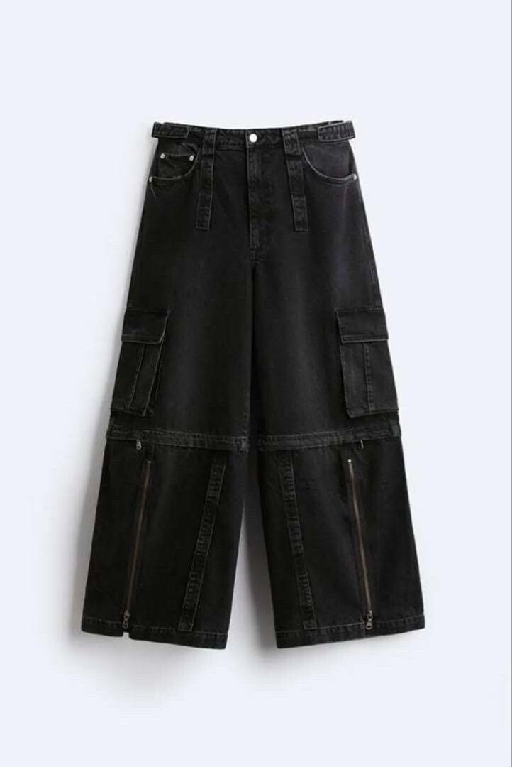 ZARA デタッチャブル カーゴデニムパンツ