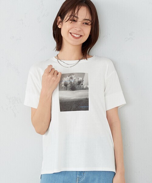 COMME CA ISM 速乾 フォトプリントＴシャツ