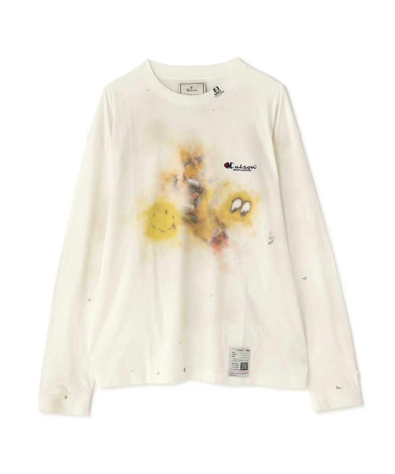 Maison MIHARAYASUHIRO DISTRESSED LONG SLEEVE TEE