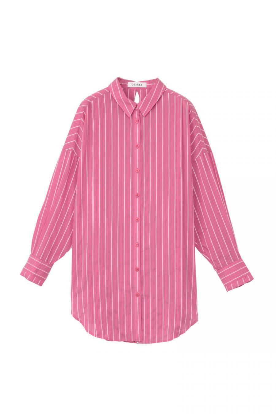 CEaRET Stripe Tuck Tunic Shirt