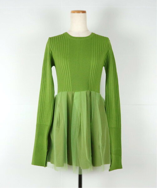 AULA AILA TULLE PEPLUM KNIT PULLOVER