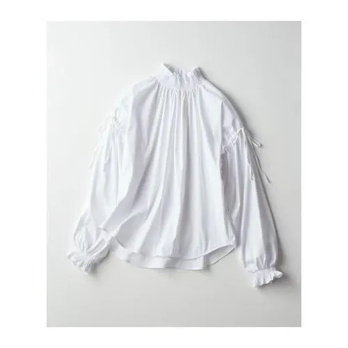 DOUBLE STANDARD CLOTHING フリルネックリボンデザインブラウス