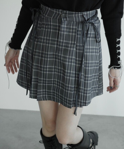 idem 2way ribbon belt mini skirt