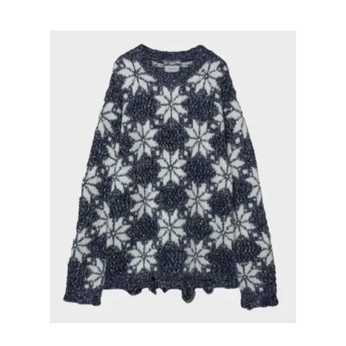 BED J.W. FORD Snow Pattern Crew Neck Knit