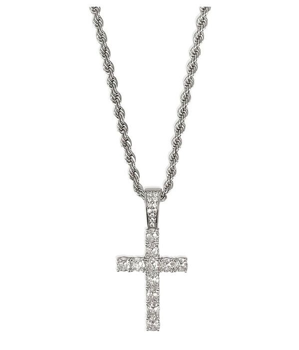 BLACKPURPLE cross twisted chain necklace