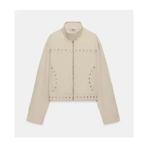 ZARA ウォッシュドエフェクトスタッズジャケット