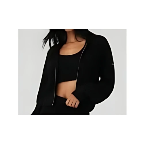 Alo Yoga CASHMERE PLUSH WAFFLE FULL ZIP HOODIE