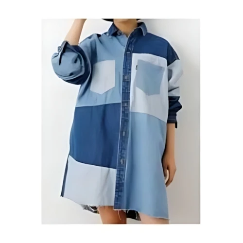 RODEO CROWNS WIDE BOWL Denim カスタムシャツワンピース