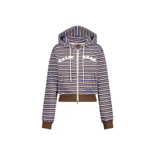 asif CALIE CALIE BABE STRIPE HOOD ZIP UP