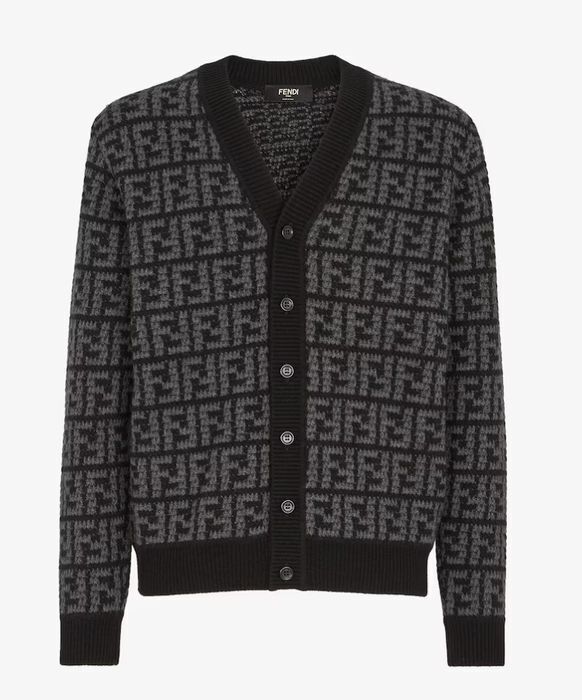 FENDI ブラック カシミア カーディガン