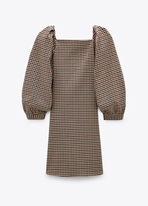 ZARA チェック柄ミニワンピース
