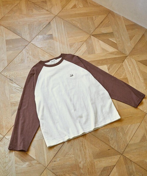EMMA CLOTHES チェーン刺繍ルーズラグランスリーブ長袖Tシャツ EMMA CLOTHES 2024SS
