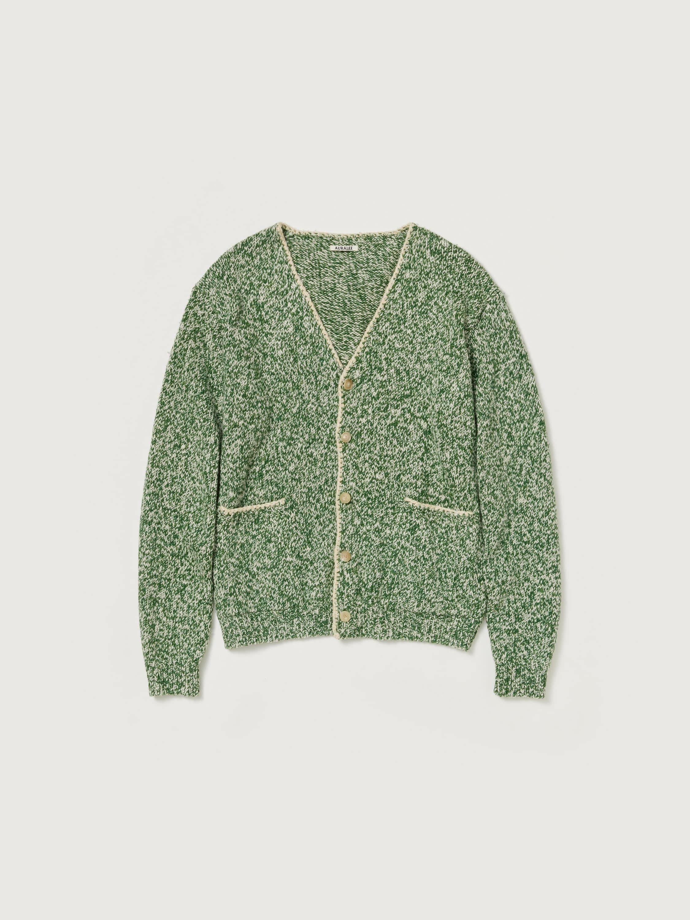 AURALEE SILK WOOL CAMEL MIX KNIT カーディガン