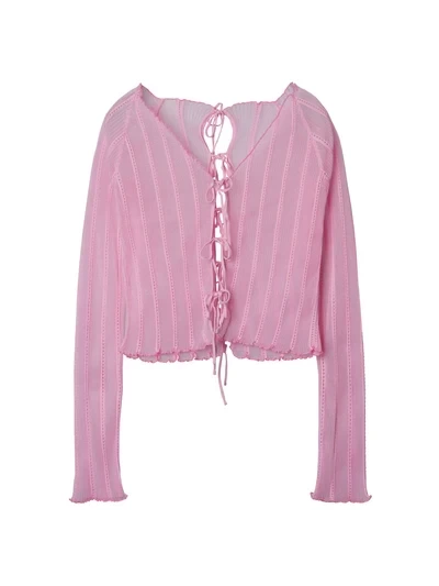 PAMEO POSE Fish Net Cardigan