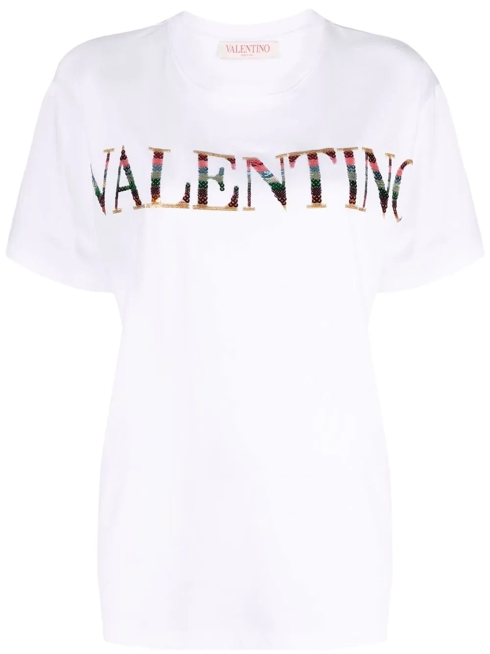 Valentino Garavani スパンコール ロゴ Tシャツ