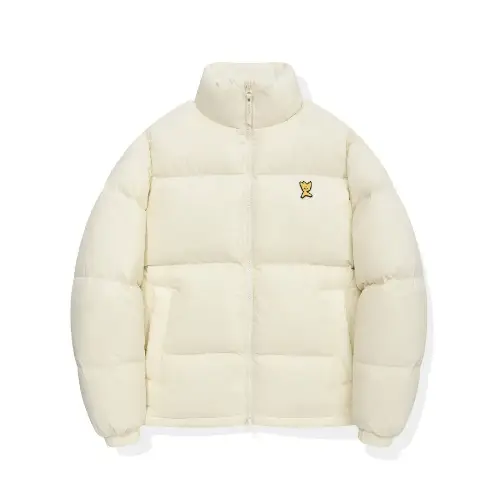 WACKY WILLY Solid Down Puffin Short Puffer Cream
