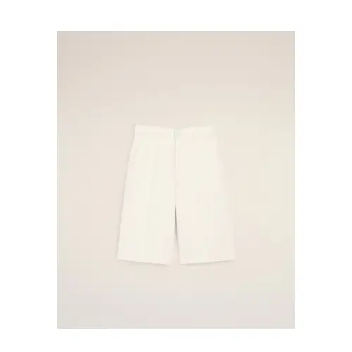 AMI Paris ホワイトコットン ルーズ バミューダショートパンツ