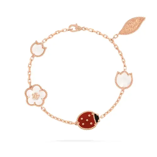 Van Cleef & Arpels ラッキー スプリング ブレスレット、5 モチーフ