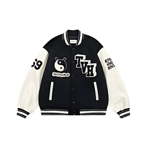 THEVINYLHOUSE YIN YANG VARSITY JACKET