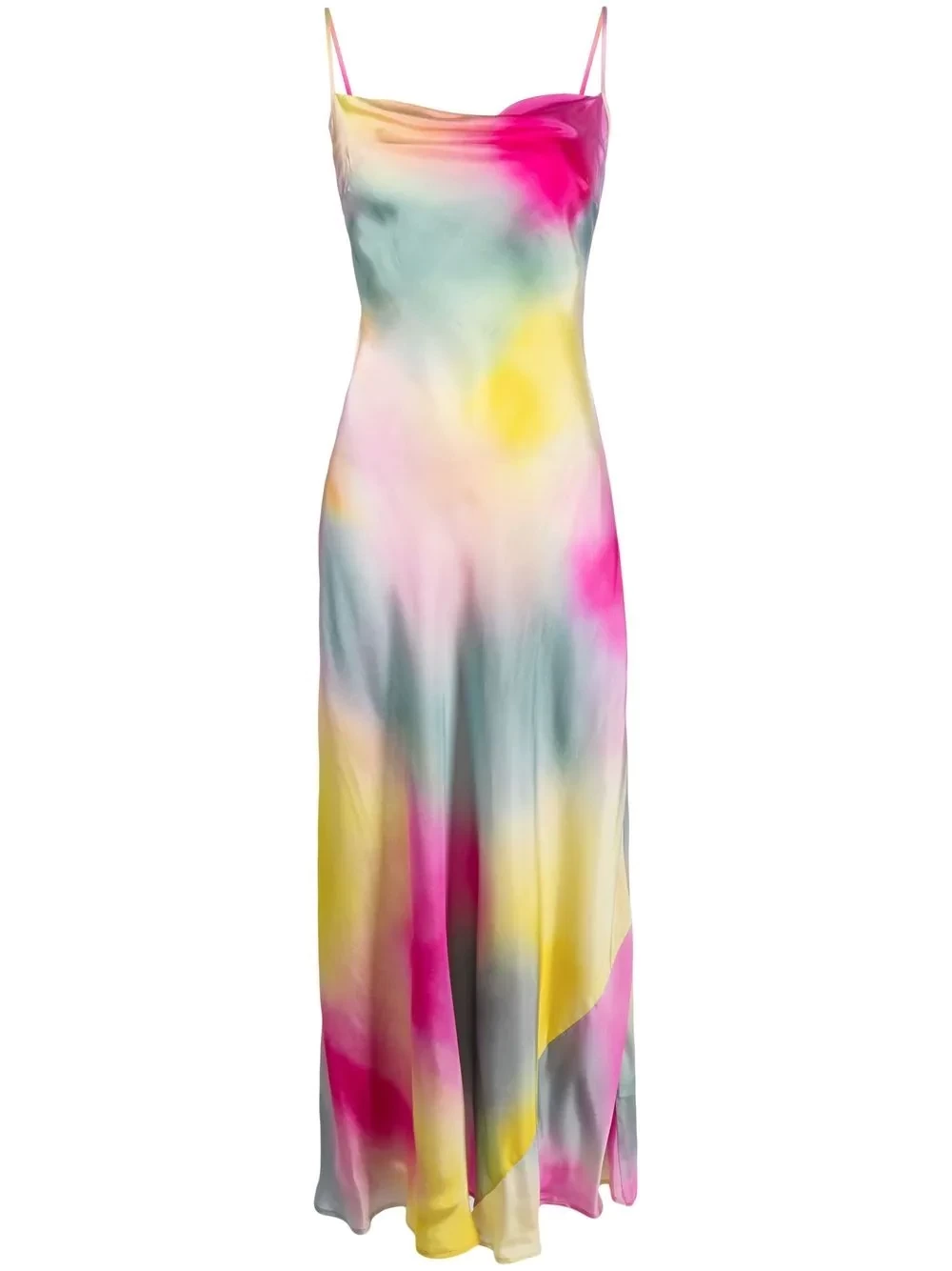 MSGM watercolour maxi camisole dress