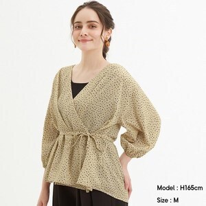 GU ドットカシュクールブラウス