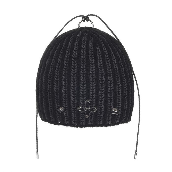 SURGERY clover logo double-strap beanie 'black'
