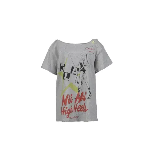 NiiHAi DUBS TEE IN GREY & NEON YELLOW