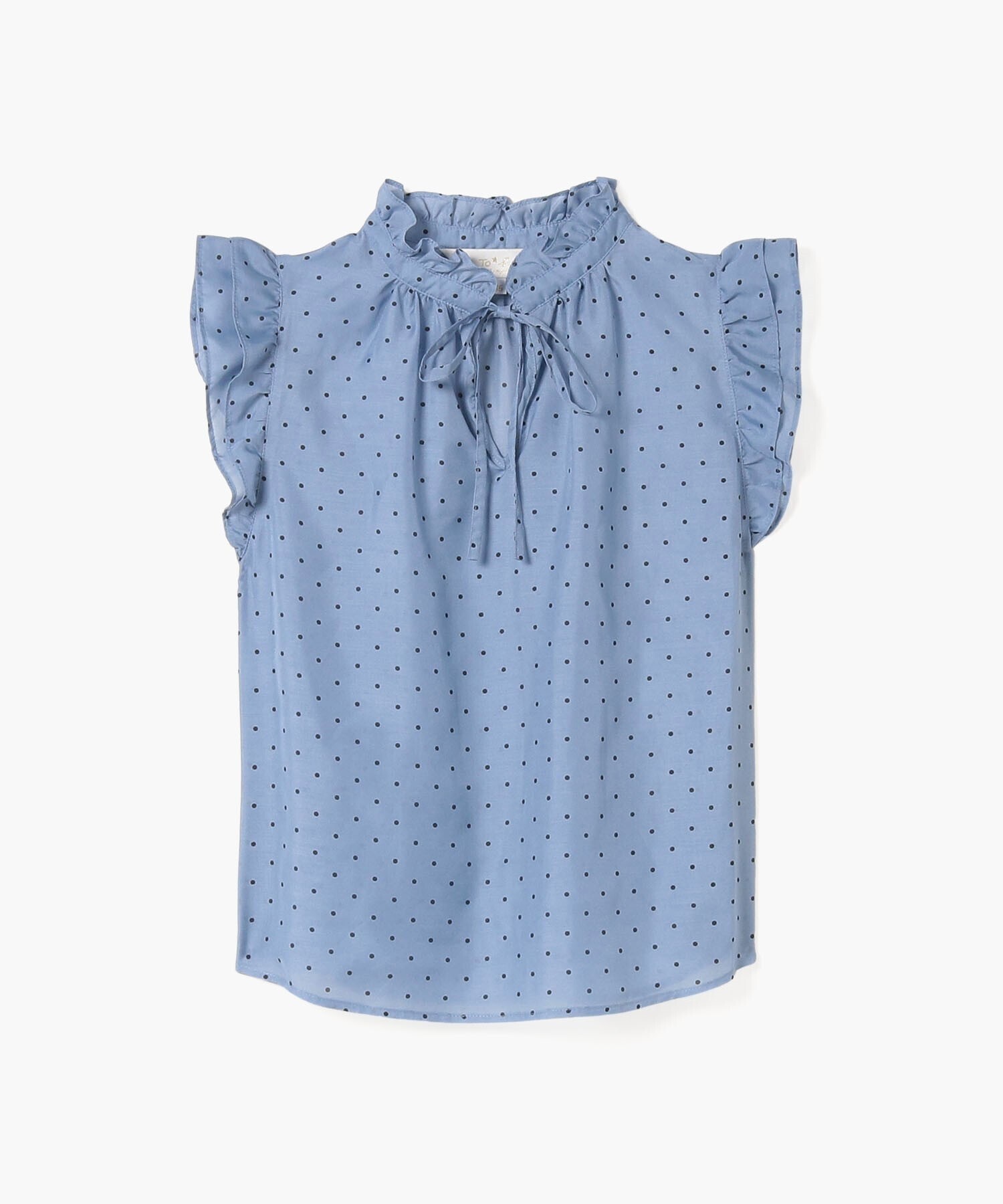 To b. by agnes b. WU39 CHEMISE ミニドットフリルブラウス