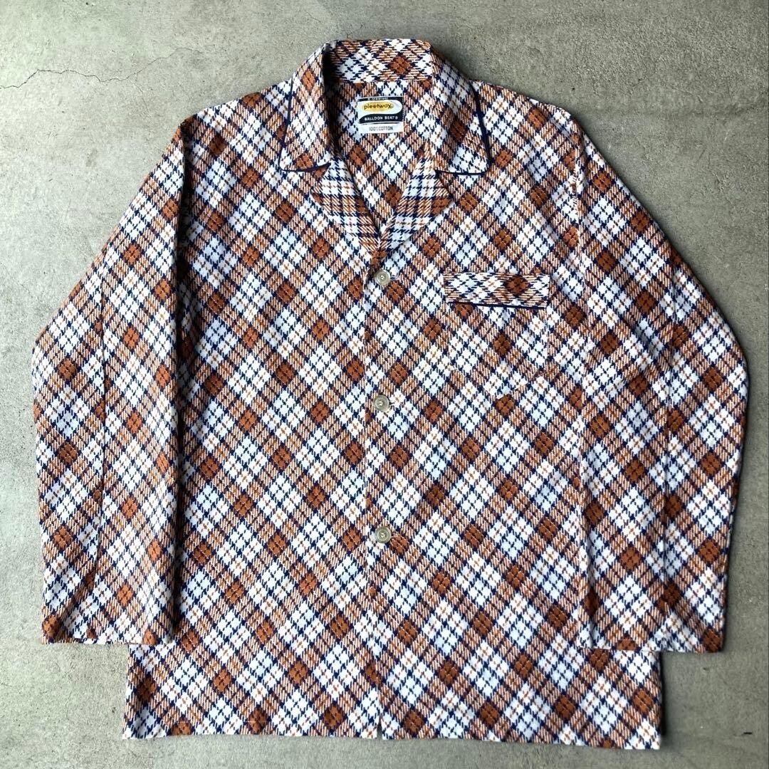 vintage pleetway パジャマセットアップ プリネル M デッドストック