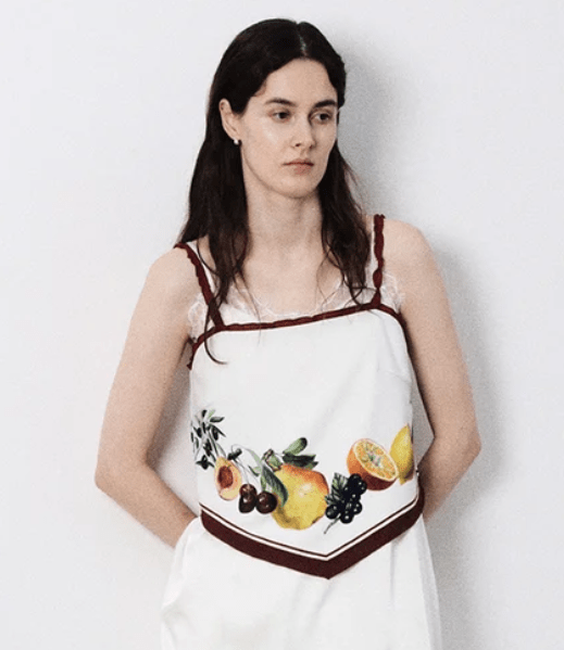 AMERI VINTAGE MEDI FRUIT SCARF PATTERN CAMI TOP