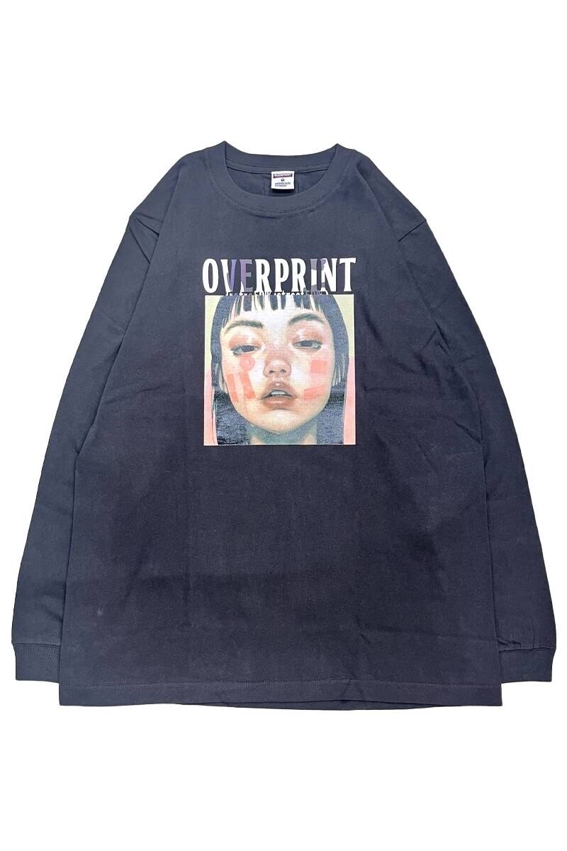 over print パン LS Tee - Chacoal
