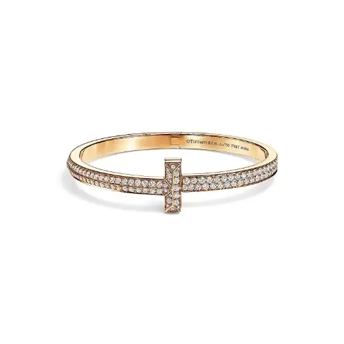 Tiffany & Co. T ワン ワイド ダイヤモンド ヒンジ バングル