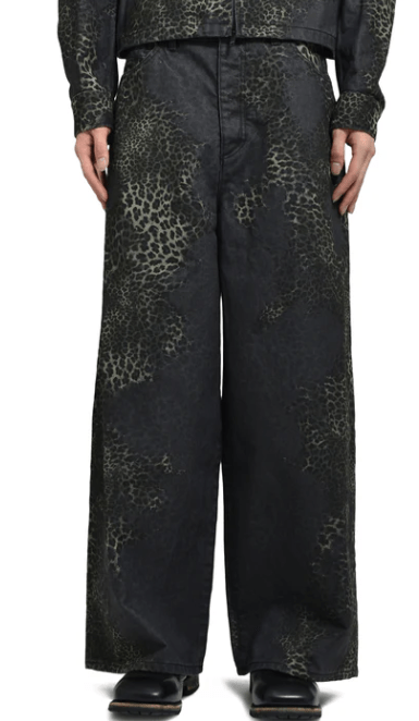 TAAKK WIDE 5-POCKET PANTS / LEOPARD