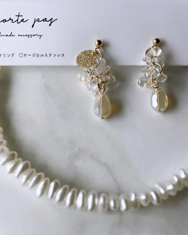 ne porte pas 耳の後ろまで美しい ピアス・イヤリング