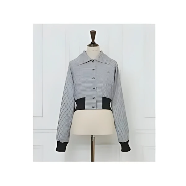 MISTREASS Gingham Check Compact Blouson