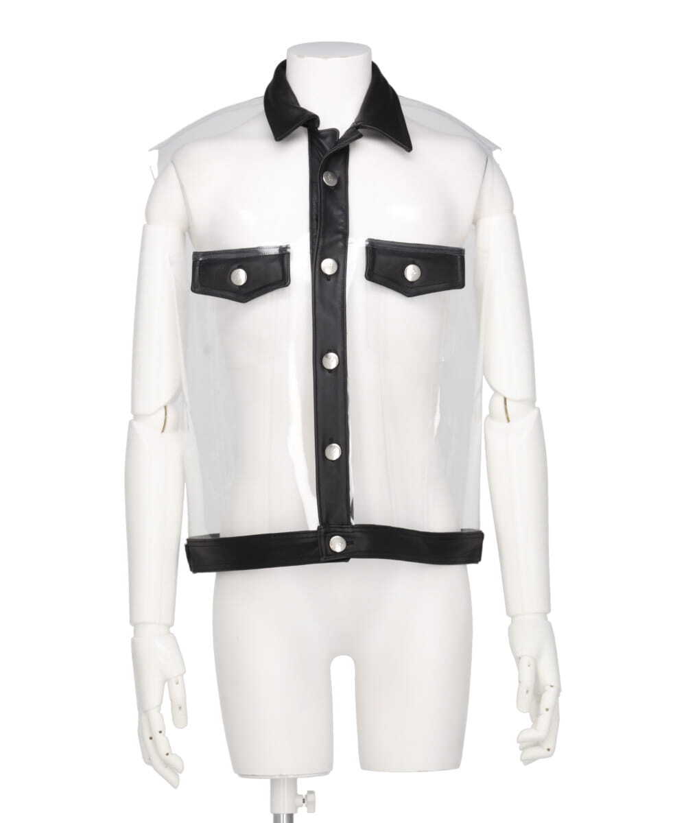 ERNEST W.BAKER VINYL SLEEVELESS JACKET