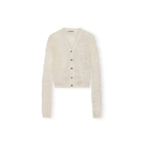 GANNI ALPACA MOHAIR BOUCLE CARDIGAN