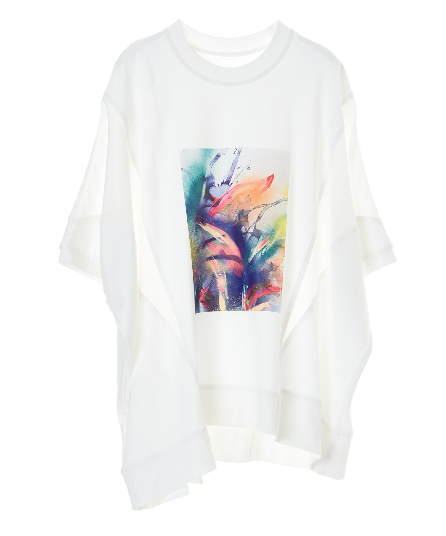 AULA AILA リーフプリントTシャツ