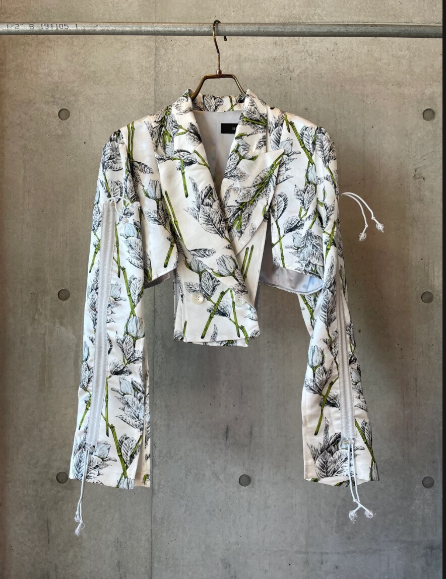 SHIROMA 25S/S Botanical compact jacket