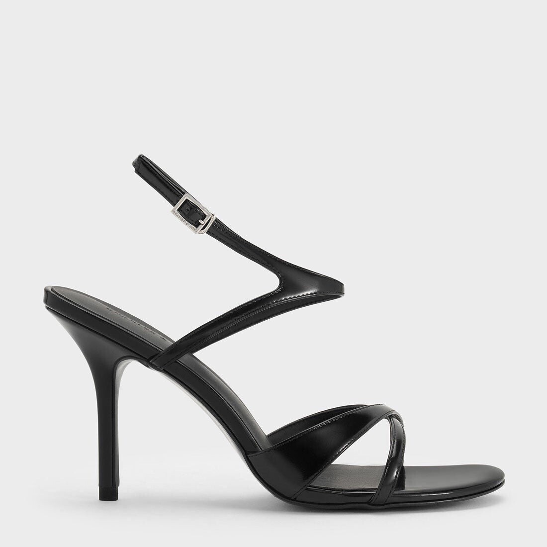 CHARLES & KEITH クロスオーバー スティレットサンダル (Black Box)