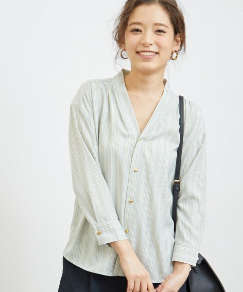 ROPE' PICNIC 前開きタック衿ブラウス