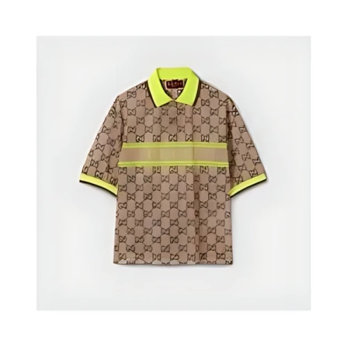 GUCCI GGプリント ポリエステル メッシュポロシャツ