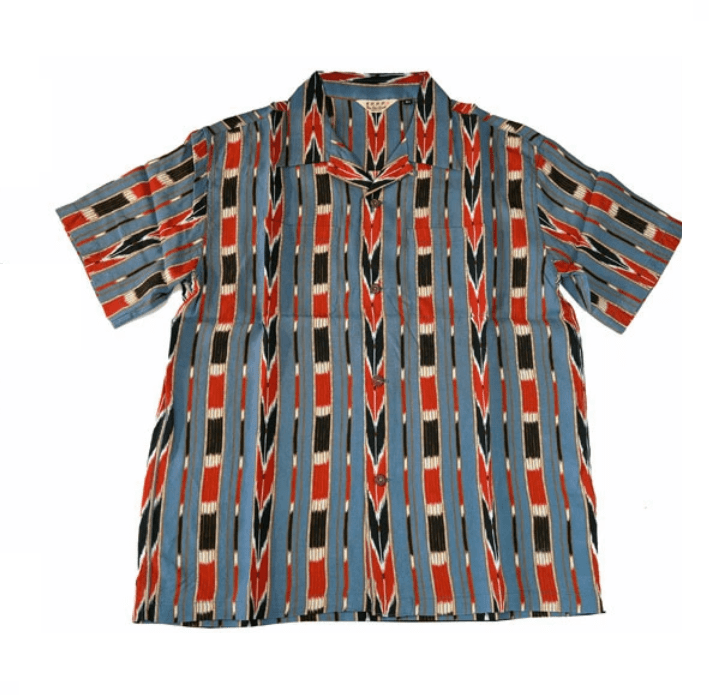 THE FLAT HEAD NATIVE BORDER RAYON SHIRT