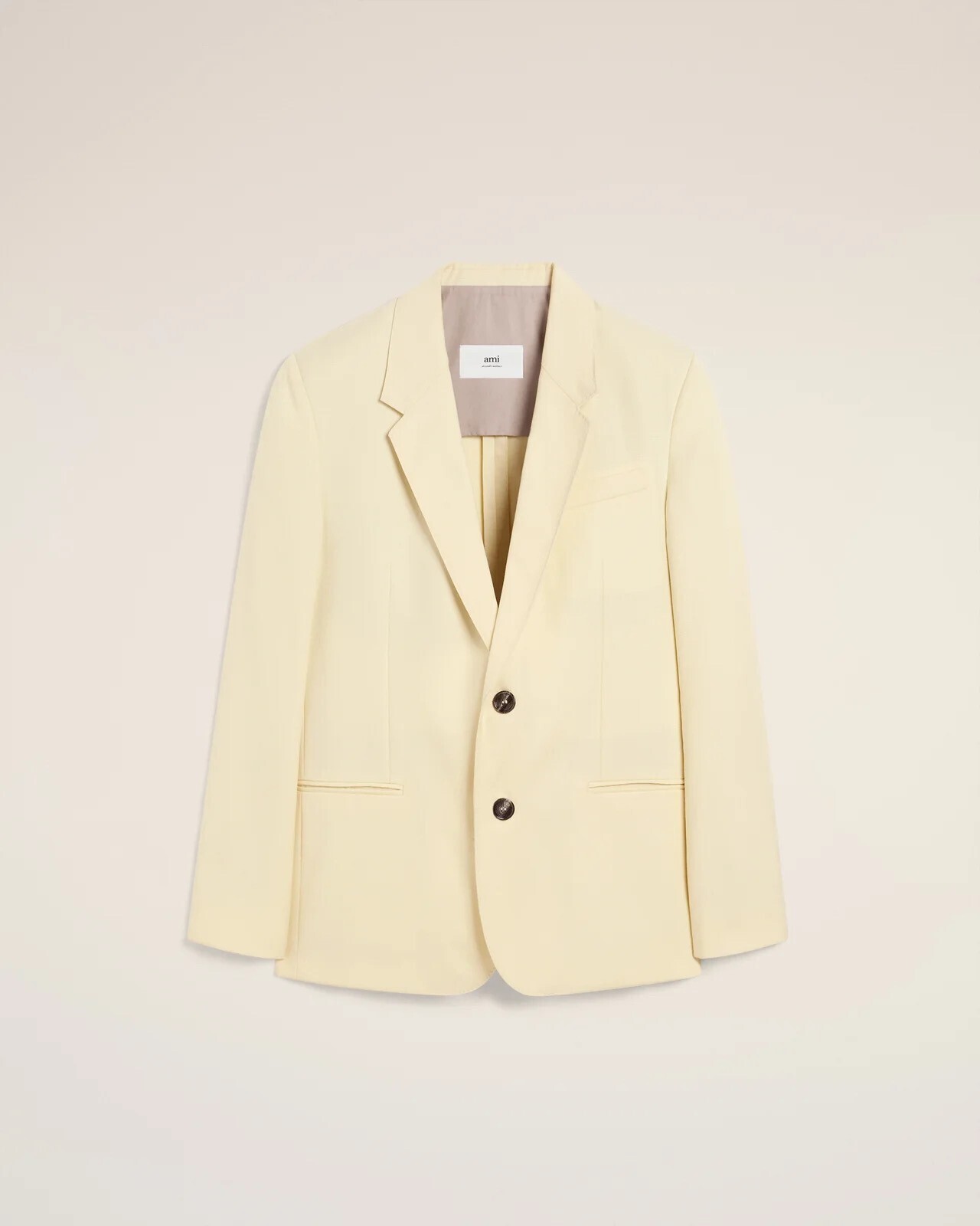 AMI PARIS イエロー ウール セミラインド ジャケット